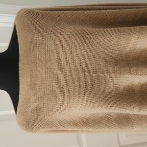 Shiraleah Camel Knit Shawl with Fringe OS